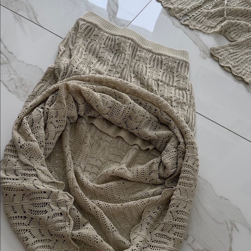 NWT COMMENSE Crochet Knit Set Linen Blend Festival Size Medium - Picture 5 of 8